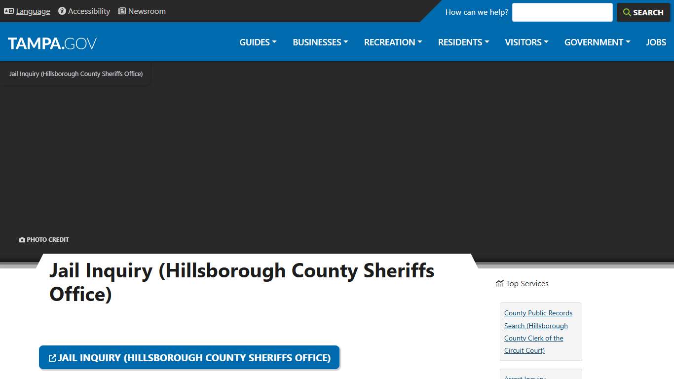 Jail Inquiry (Hillsborough County Sheriffs Office) City of Tampa